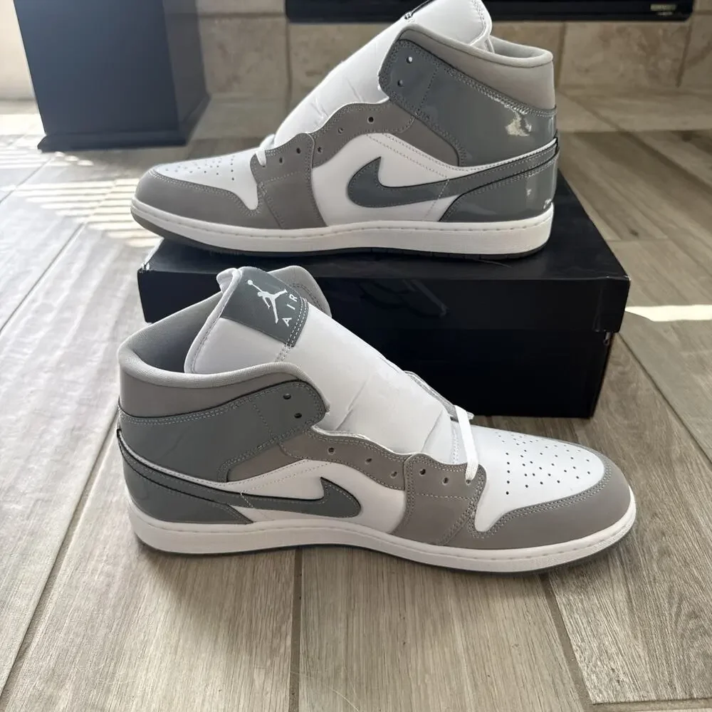 SIZE 14 Air Jordan 1 Mid SE Cool Grey White Light Grey BQ6472-115 HF3216-100 DS
